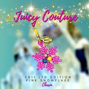 Juicy Couture Pink Snowflake Charm RARE